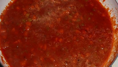 Vege boloňská omáčka z čočky, Osmažená zelenina.