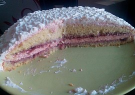 Jahodovo-tvarohový dortík