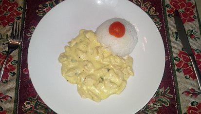 Kučecí nudličky na kari, Kuřecí nudličky na kari