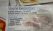 Vejce Benedikt  z kuchyně Honzy Musila   (Blesk Vaše recepty) (recept z Blesku)