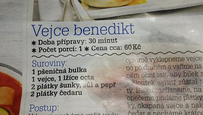 Vejce Benedikt  z kuchyně Honzy Musila   (Blesk Vaše recepty), recept z Blesku