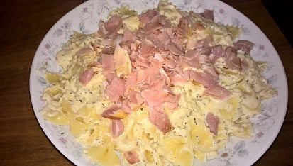 Těstoviny se sýrovo-smetanovou omáčkou