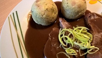Bavorská vepřová pečeně s pivní omáčkou