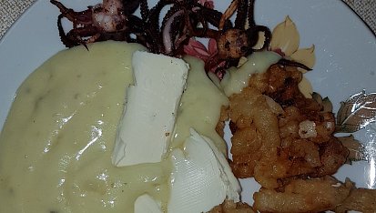 Kalamáry v těstíčku + opečená chapadla