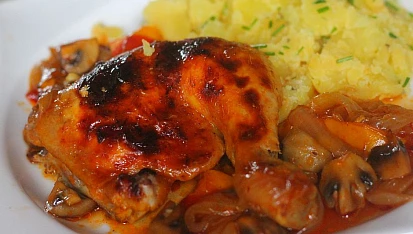 Kuře pečené v BBQ omáčce