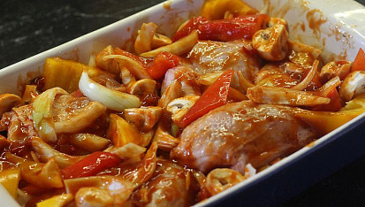 Kuře pečené v BBQ omáčce, Před pečením