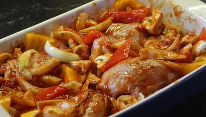 Kuře pečené v BBQ omáčce, Před pečením