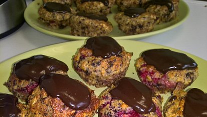 Muffins z ovesnych vlocek a ovocem