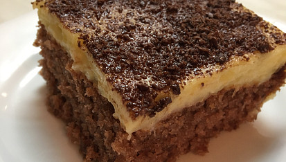 Ořechovo-pudinková buchta, Varianta s kokosem v těstě a banánovým pudink. krémem