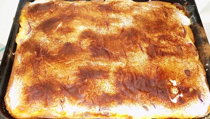 Peřinková buchta s pudinkem