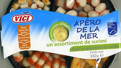 „Surimi“ salát à la krevety a krabí tyčinky