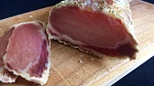 Sušená šunka z vepřové kotlety ve stylu prosciutto