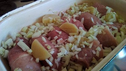 Vepřové rolky s olomouckými syrečky