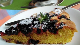 Rychlý bublaninový moučník s kanadskými borůvkami