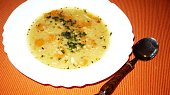 Česnečka trochu jinak - s červenou čočkou