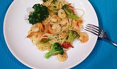 Krevety s brokolicí a špagetami (Krevety s brokolicí a špagetami)