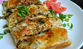 Listový závin s čočkou s kapary,  slaninou a vejci