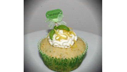 Bazalkovo citronové muffiny / cupcaky, Bazalkovo citrónové muffiny / cupcaky