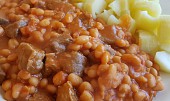 Hovězí kousky s fazolemi Baked Beans