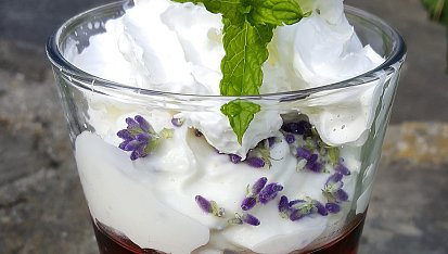 Pudink s levandulovým tvarohem