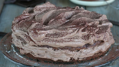 Čokoládový dortík se sametovým čokoládovým mascarpone krémem