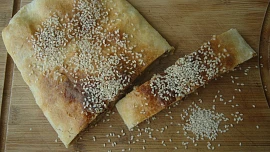 Houbový štrúdl