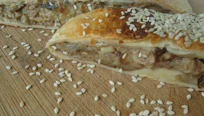Houbový štrúdl