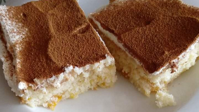 Mandarinkový koláč s tvarohovým krémem
