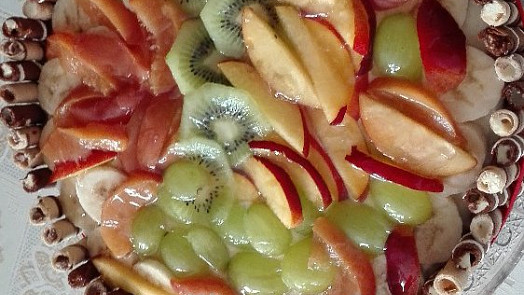 Narozeninový ovocný dort pro mamku