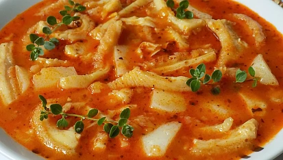 Dršťková polévka s bramborami