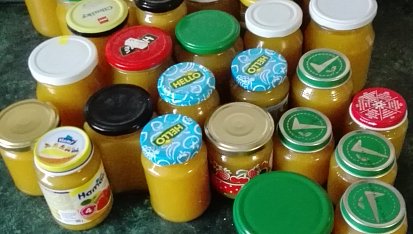 Dýňová marmeláda s hroznovým vínem a meruňkami, Dýňová marmeláda s hroznovým vínem a meruňkami