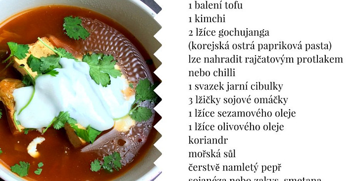 Kimchi polévka s tofu