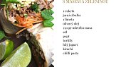 Kimchi tortilly s masem a zeleninou