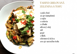 Tahini grilovaná zelenina s tofu