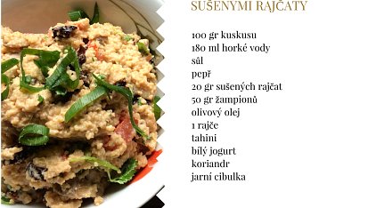 Tahini kuskus se sušenými rajčaty