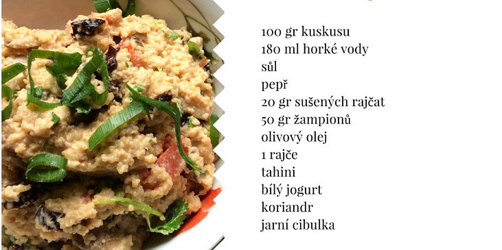 Tahini kuskus se sušenými rajčaty