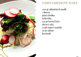 Tahini limetkové nudle