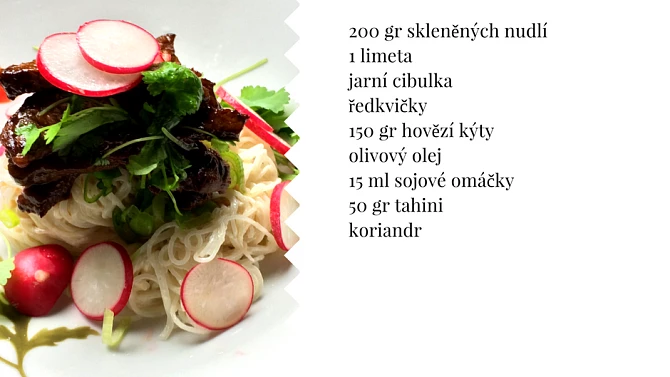 Tahini limetkové nudle