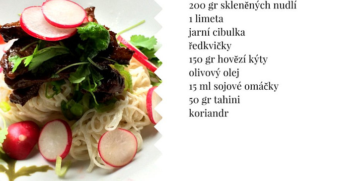 Tahini limetkové nudle