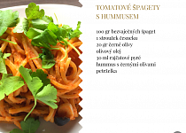 Tomatové špagety s hummusem