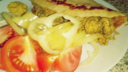 Kuřecí gyros v otrubové placce (Dukanova dieta)