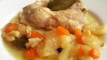 Kuřecí plátek dušený na zelenině, Kuřecí plátek dušený na zelenině