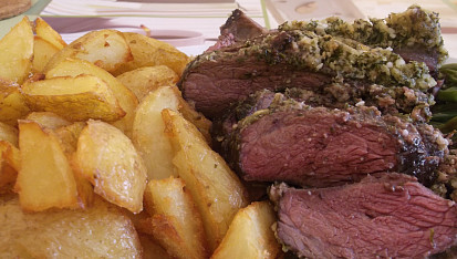 Hovězí Picanha v bylinkovo-parmazanové krustě