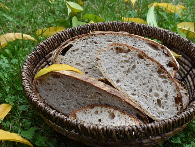 Celozrnný kvasový chléb Celozrnný kvasový chléb