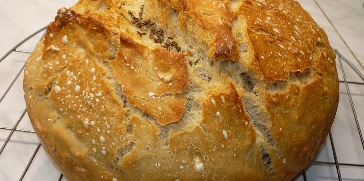 Domácí chléb bez hnětení (CHLEBA BEZ CHNĚTĚNÍ)