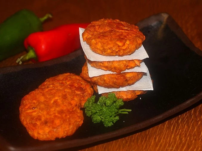 Placičky z batátů a špaldové mouky Placičky z batátů a špaldové mouky