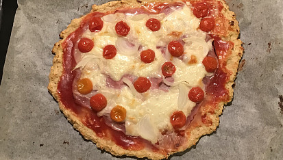 Tvarohovo - ovesná pizza