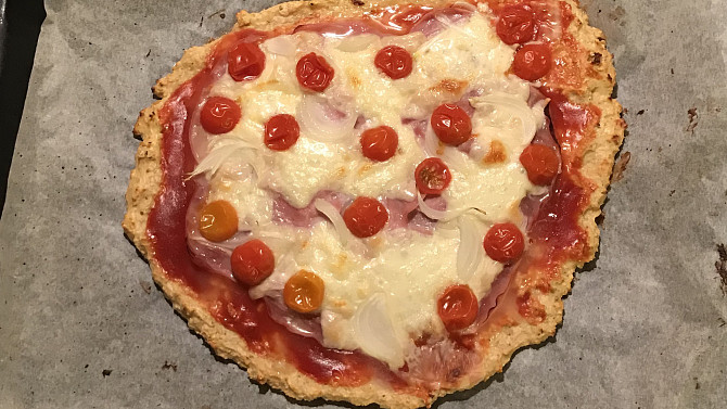 Tvarohovo - ovesná pizza