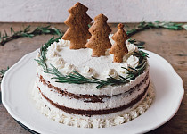 Vánoční dort s tvarohovým krémem