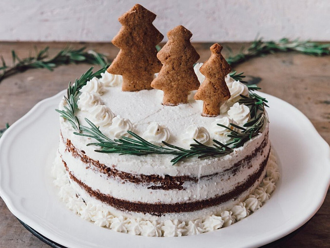 Vánoční dort s tvarohovým krémem
